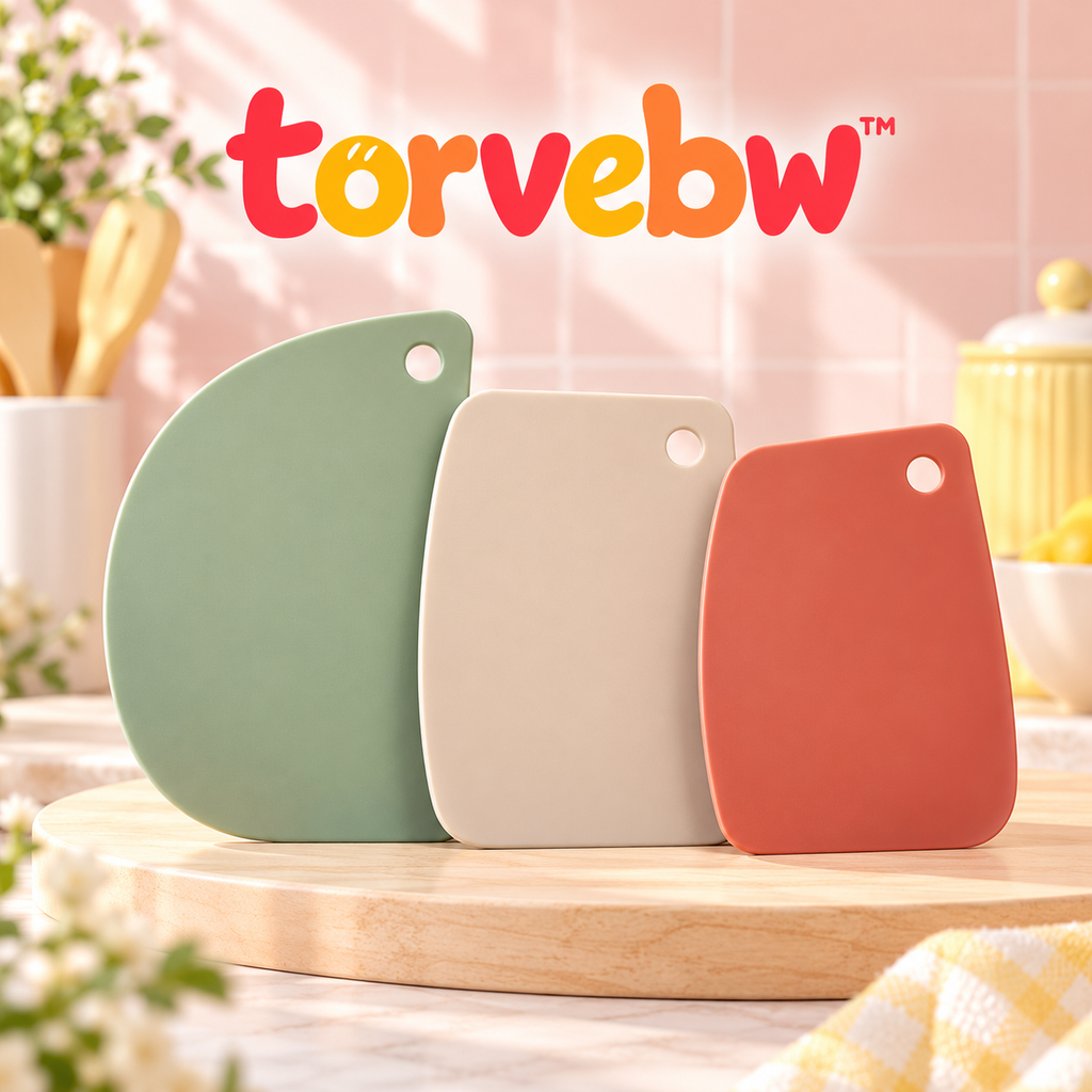 torvebw™ CurveFold Flexible Bowl Scraper Set, 3-Piece Dough Scrapers for Mixing, Folding and Bowl Cleaning